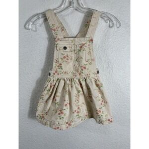 Polo Ralph Lauren Dress Girls 3T Floral Corduroy Overall Jumper Pinafore Skirt
